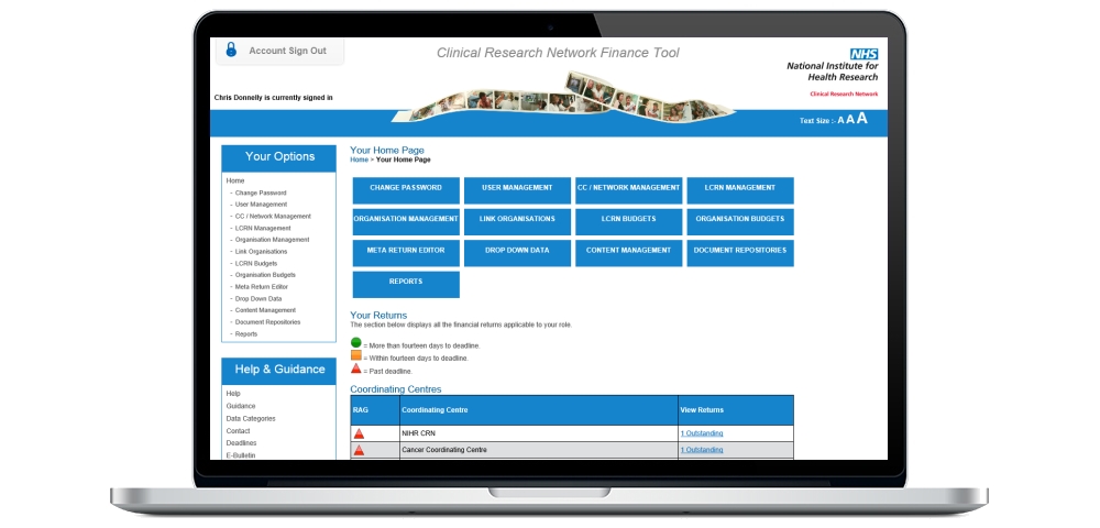 Finance Platform Web Page